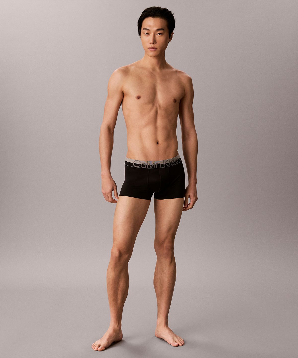 캘빈클라인 언더웨어(CALVIN KLEIN UNDERWEAR) 남성 브러시드 마이크로파이버 스트레치 로우 라이즈 트렁크_NB4676UB1