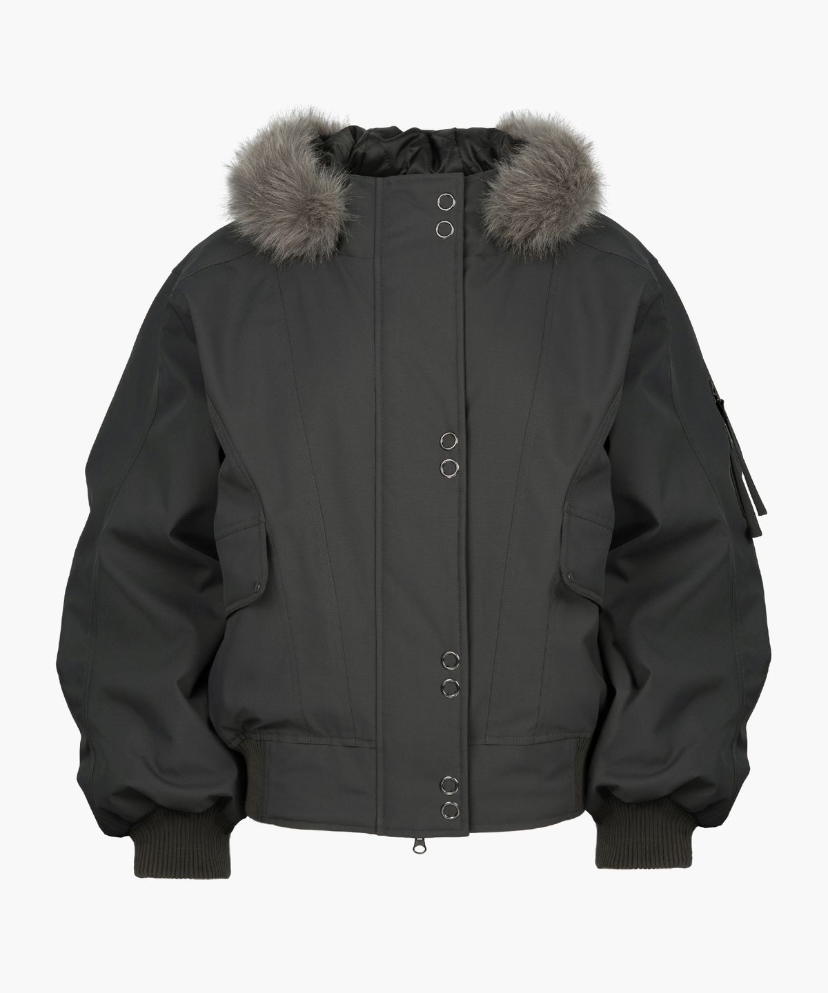 러프넥(ROUGHNECK) MA-1 Snap Jacket Khaki