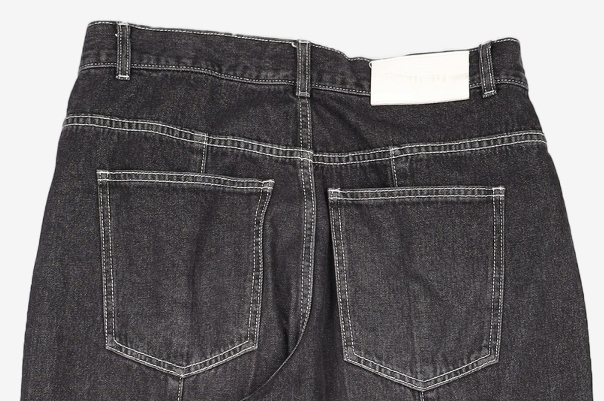 데케트(DECET) Center Incision Wide Jeans DCPT028Black 32
