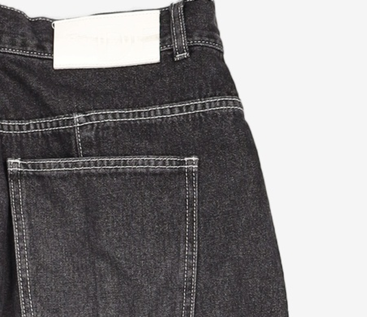 데케트(DECET) Center Incision Wide Jeans DCPT028Black 32