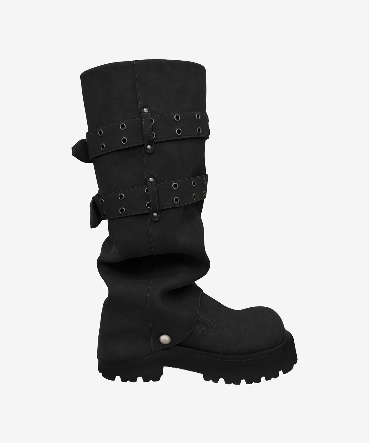 블랙 퍼플(BLACK PURPLE) 포지 투웨이 뮬 부츠 _블랙 Forge Two-Way Mule Boots Black