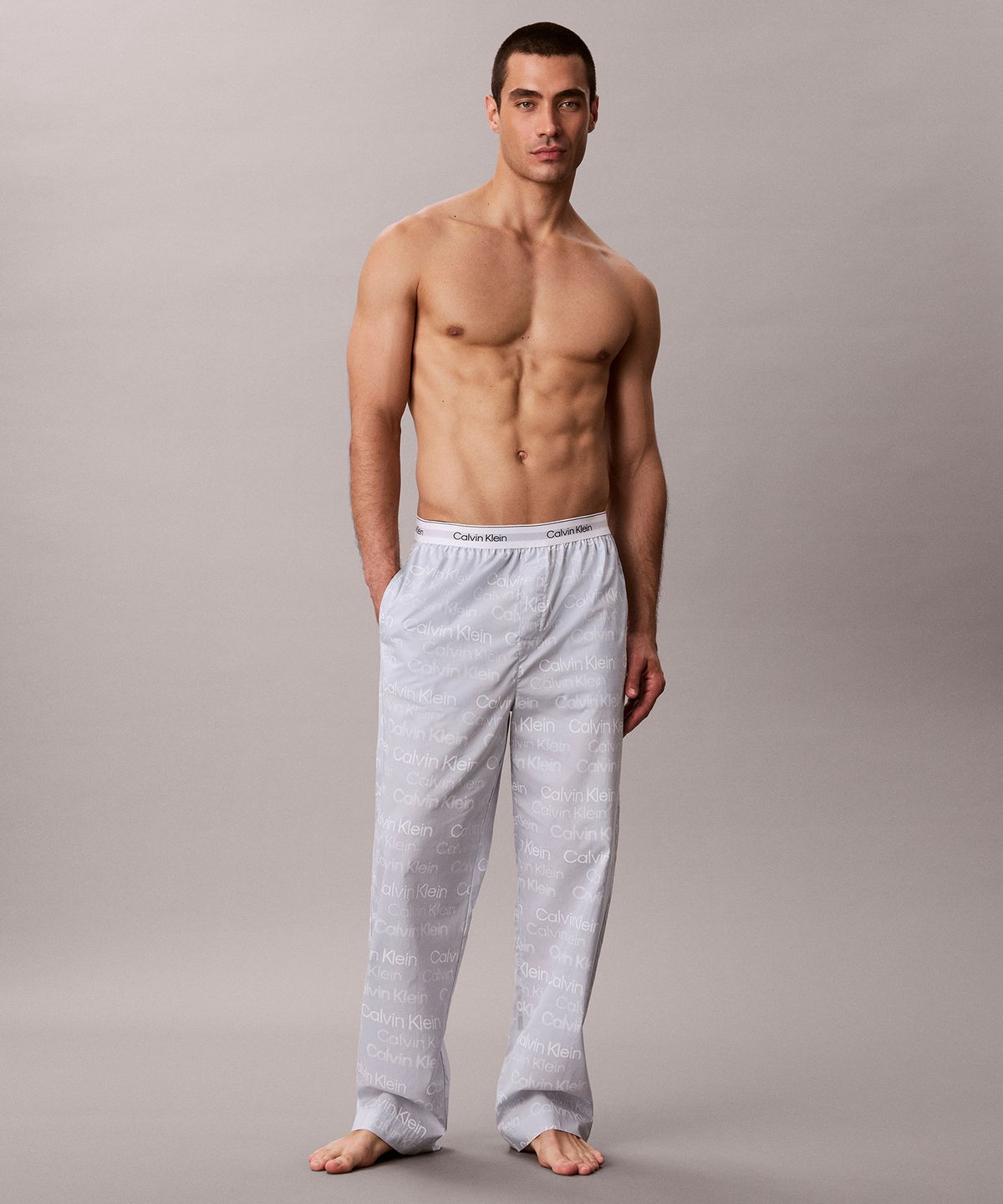 캘빈클라인 언더웨어(CALVIN KLEIN UNDERWEAR) 남성 코튼 포플린 팬츠_NM2830577