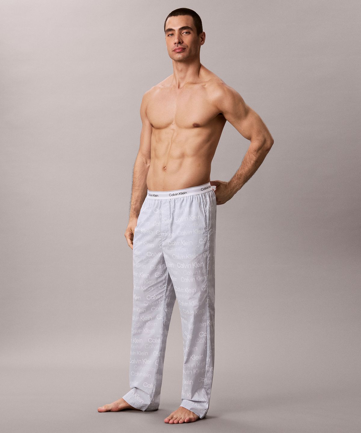 캘빈클라인 언더웨어(CALVIN KLEIN UNDERWEAR) 남성 코튼 포플린 팬츠_NM2830577