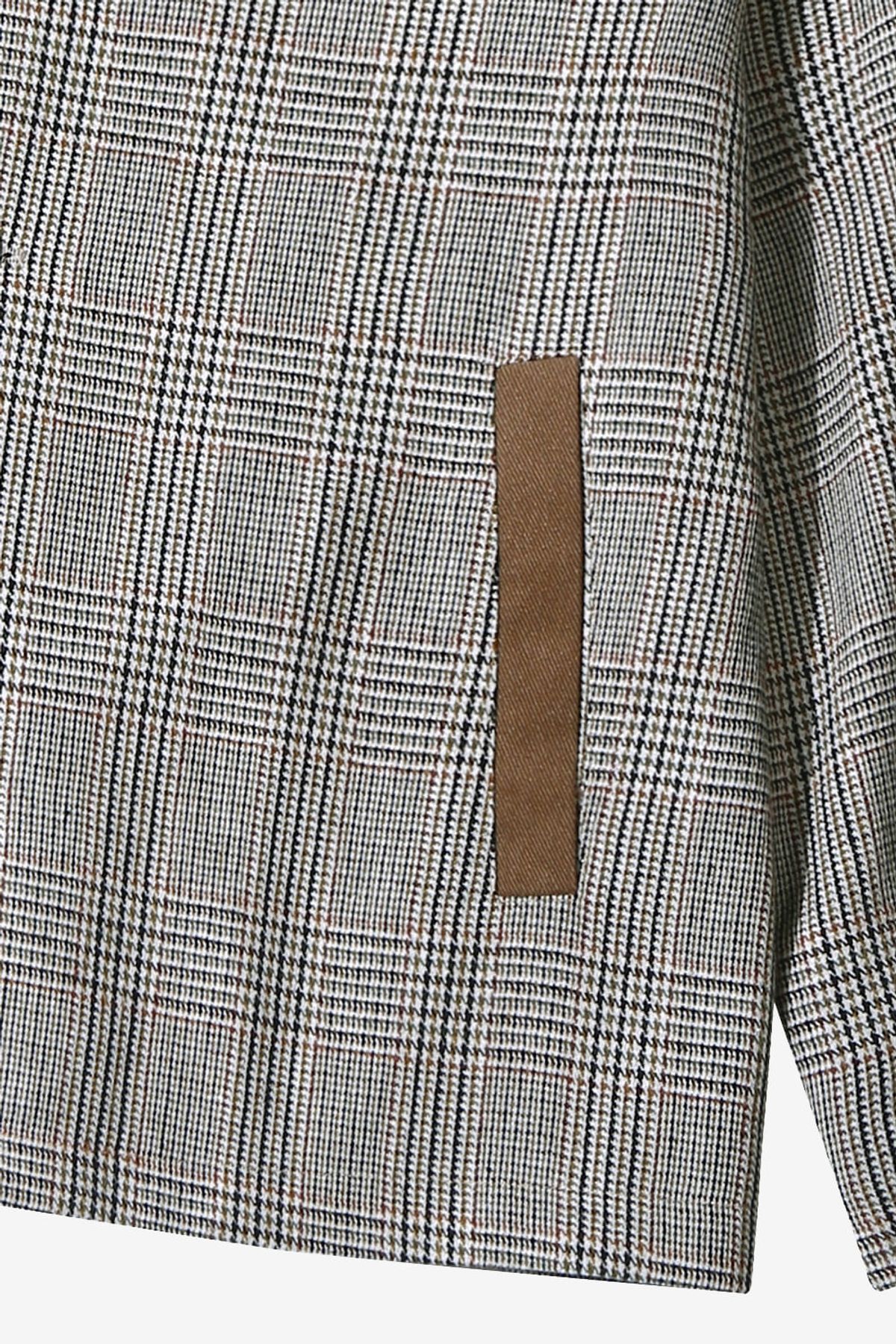 르몽생미셸(LE MONT ST MICHEL) VIGOGNE-CHECKED JACKET_Brown