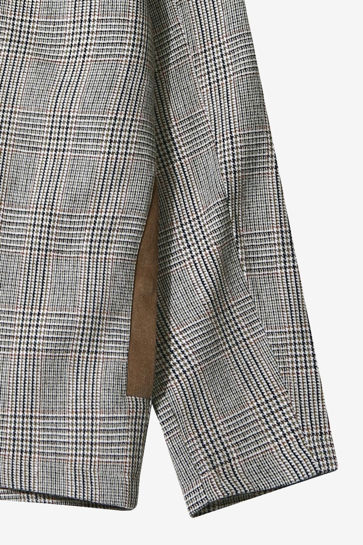 르몽생미셸(LE MONT ST MICHEL) VIGOGNE-CHECKED JACKET_Brown
