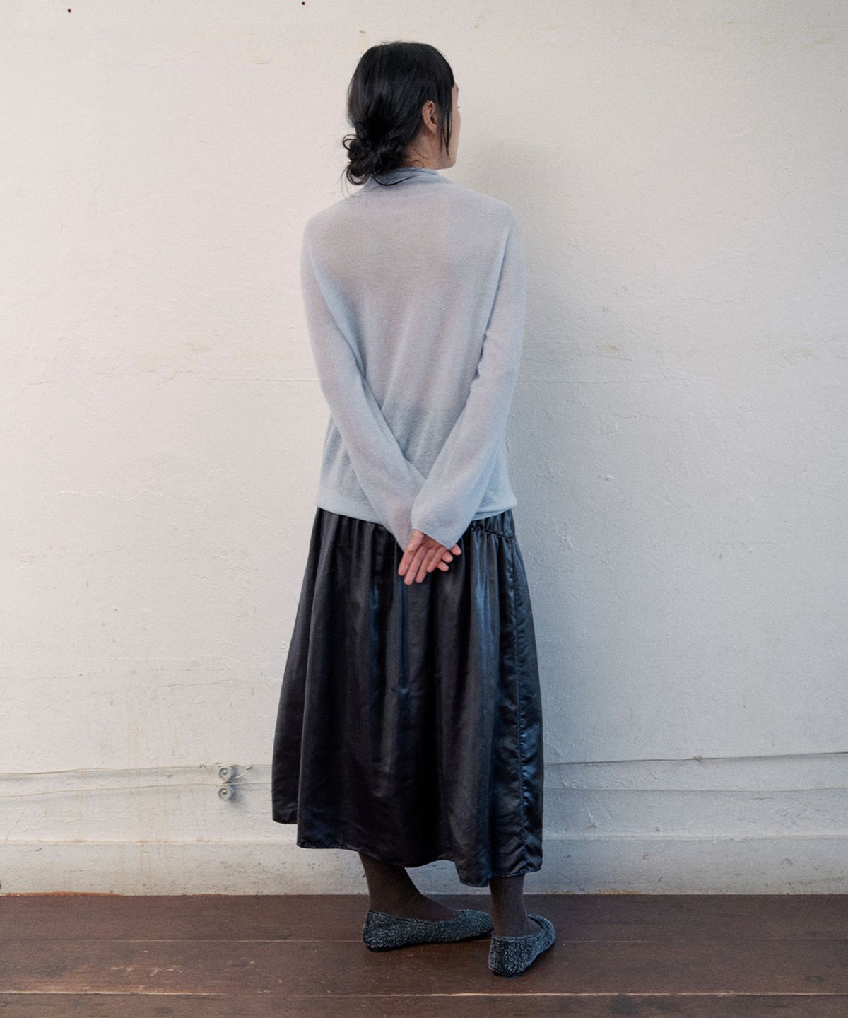 모노크롬(MONOCHROME) haily leather skirt (black)