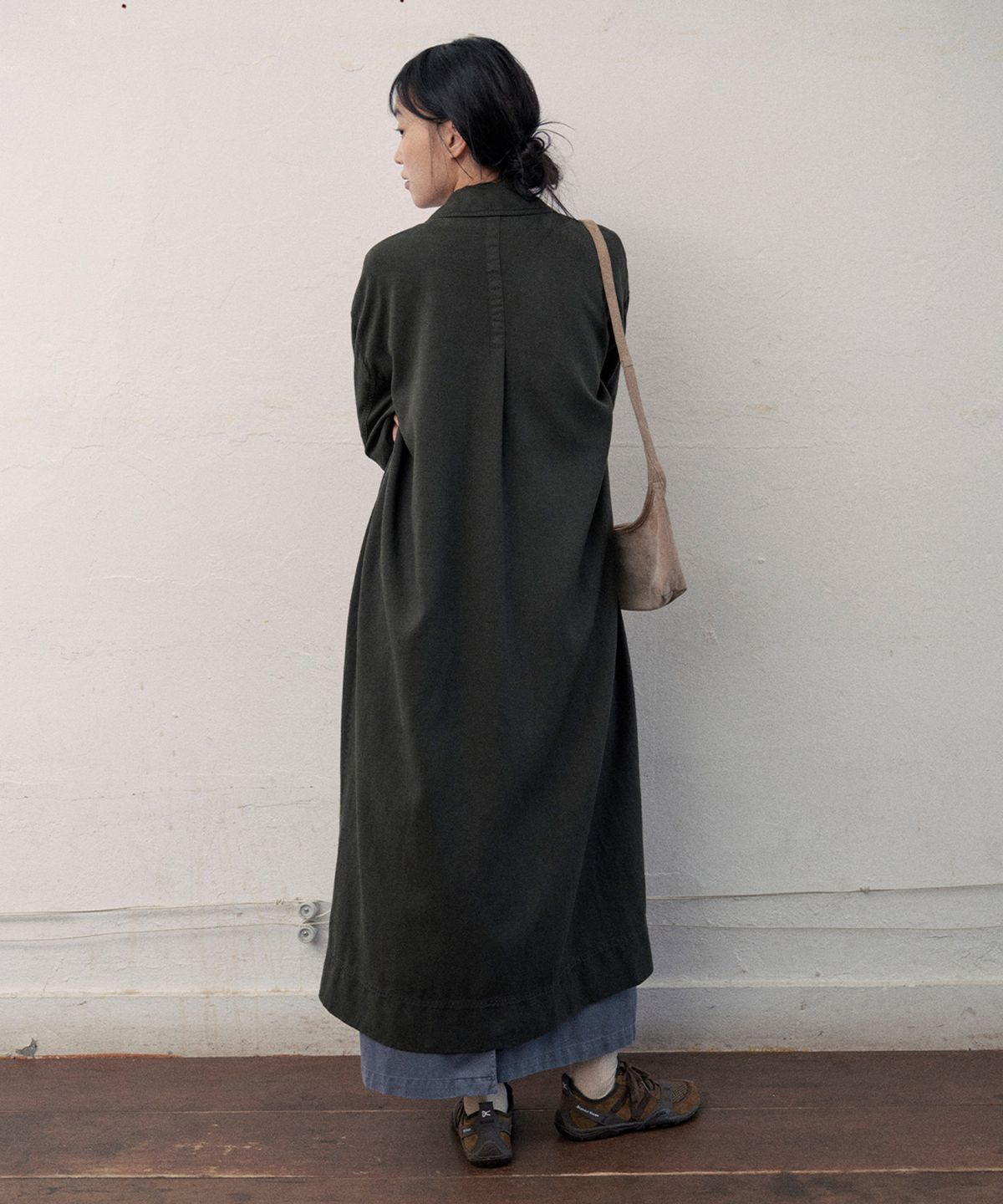 모노크롬(MONOCHROME) coen dyeing trench coat (black)
