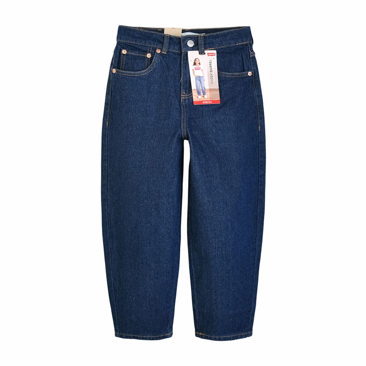 리바이스 키즈(LEVIS KIDS) 배기 배럴 진 (주니어) 딥 블루