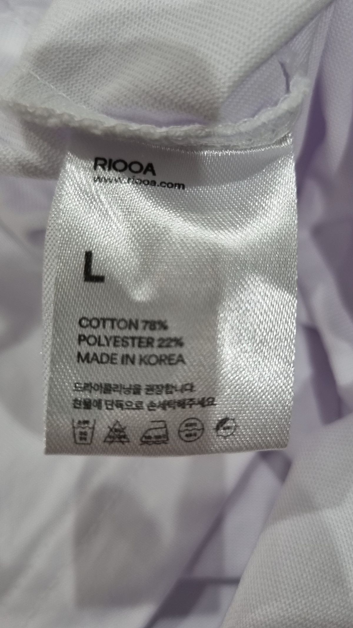 리우아(RIOOA) 반소매 티셔츠 L