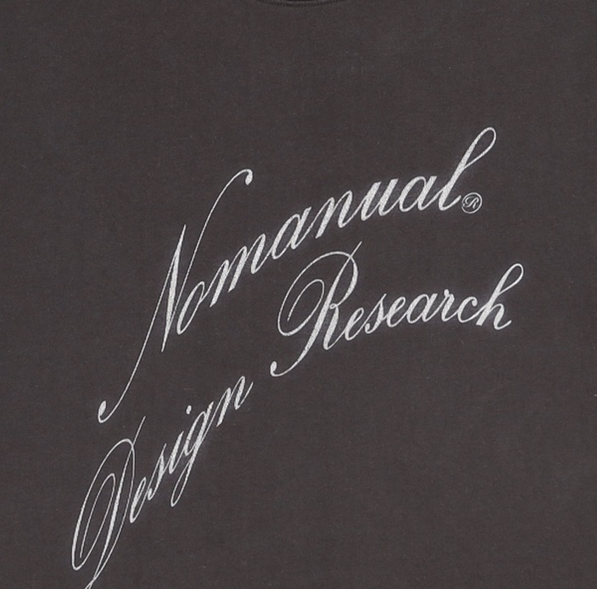 노매뉴얼(NOMANUAL) OVERDYED CURSIVE LOGO T-SHIRT - WASHED NAVY 95