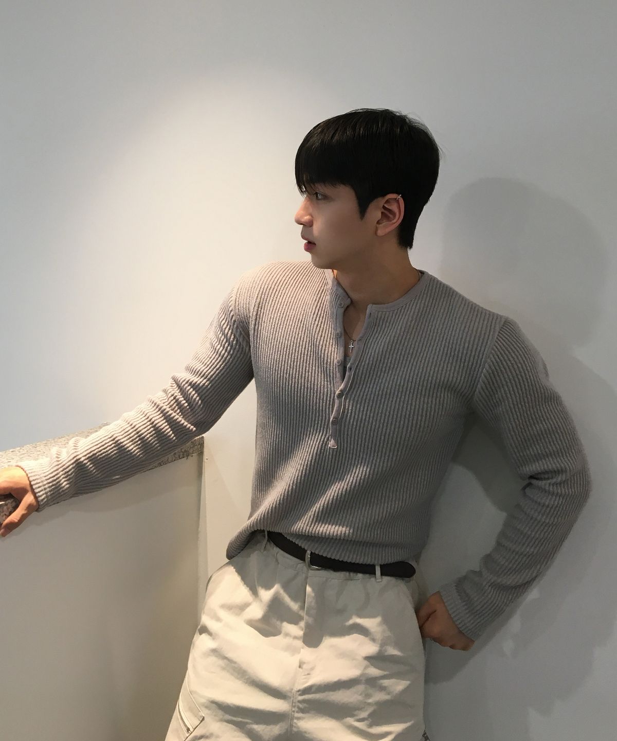 센테어(SENTAIR) [2PACK] 리브드 딥 헨리넥 긴팔 티셔츠 _4color
