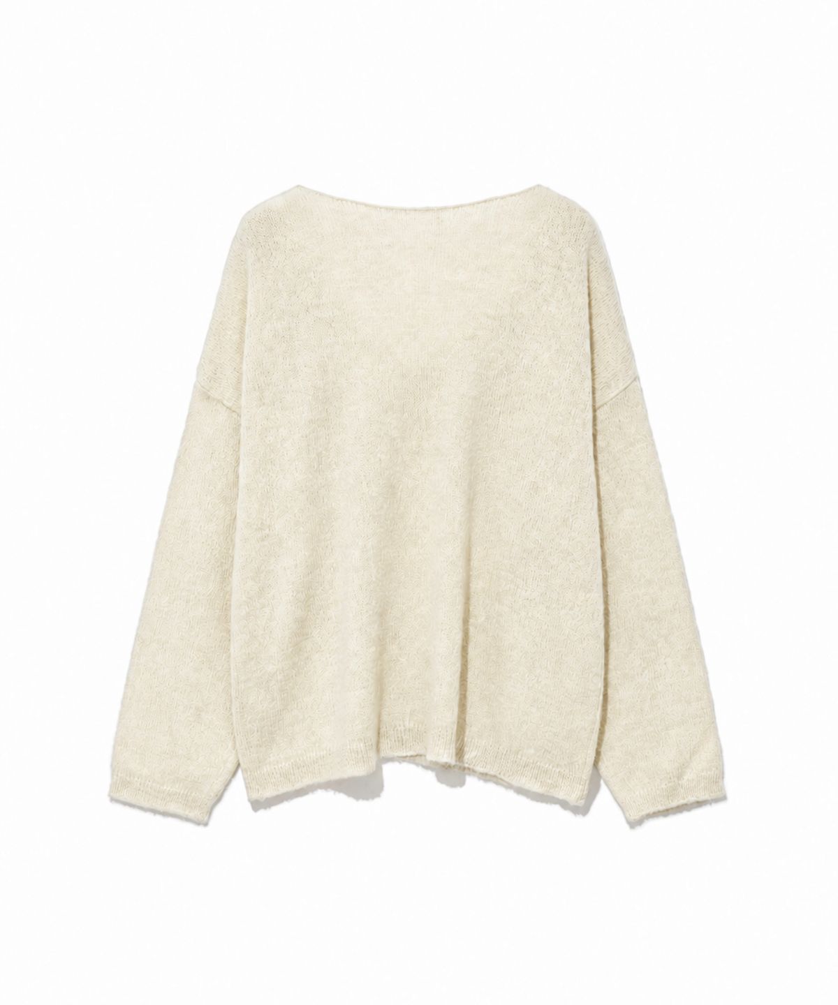 모아(MOAA) Sheer Loose V-Neck Knit (Black)