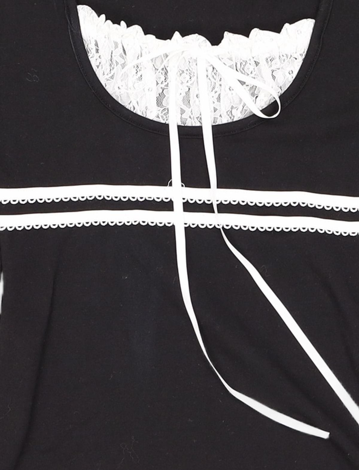 지제뮤지엄(ZIZEMUSEUM) LACE RIBBON TOP (BLACK) M