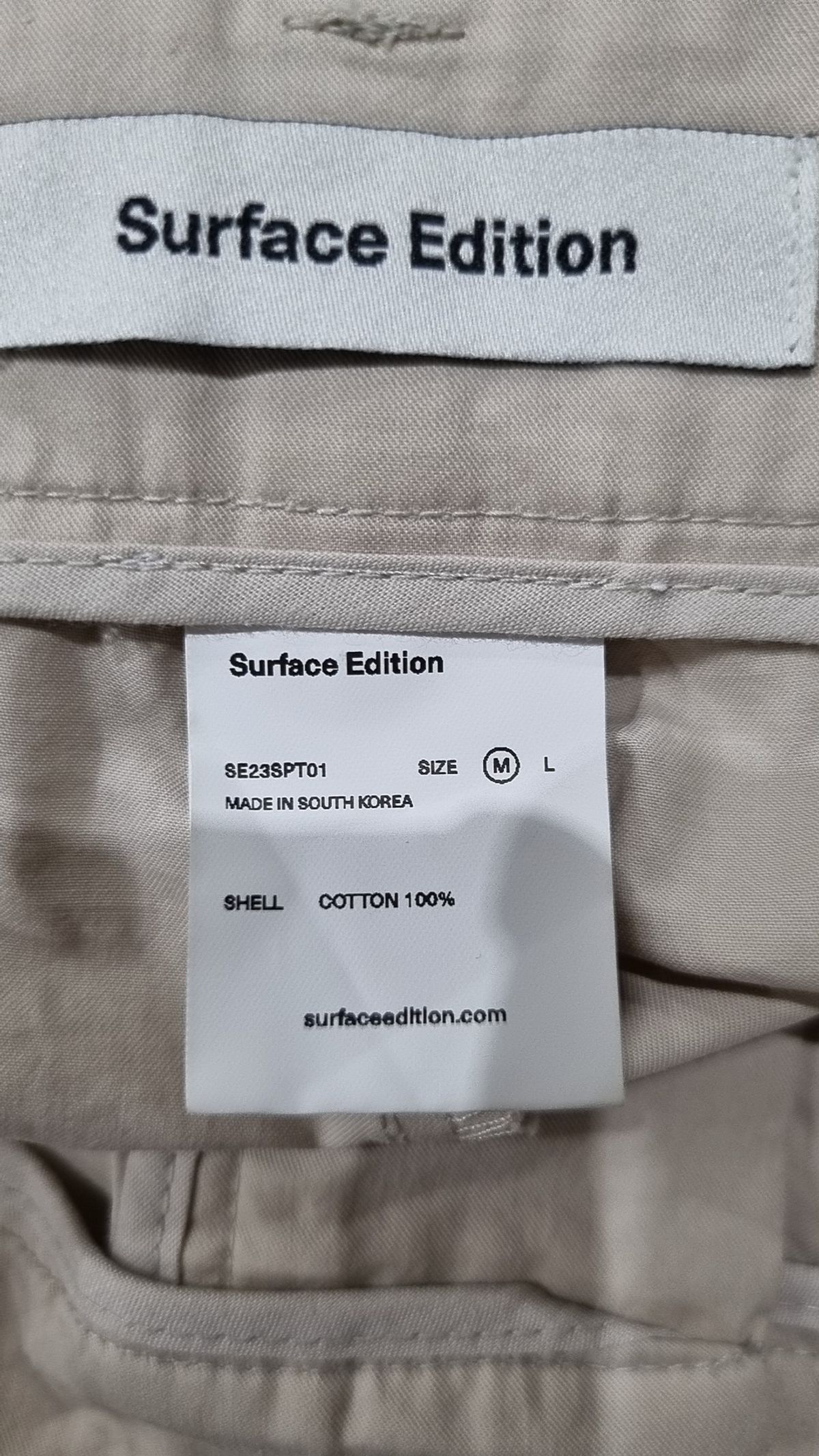 서피스에디션(SURFACE EDITION) LOTUS CARGO PANTS_BEIGE M