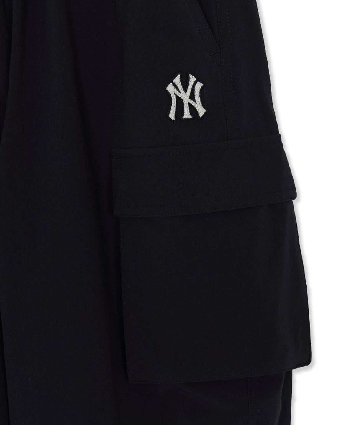 엠엘비 키즈(MLB KIDS) 스트릿 커브드 와이드 더블포켓 우븐팬츠 NY (Black)