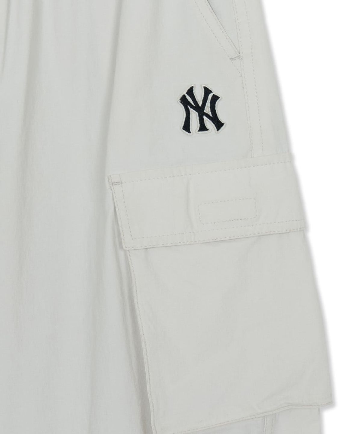 엠엘비 키즈(MLB KIDS) 스트릿 커브드 와이드 더블포켓 우븐팬츠 NY (D.Cream)