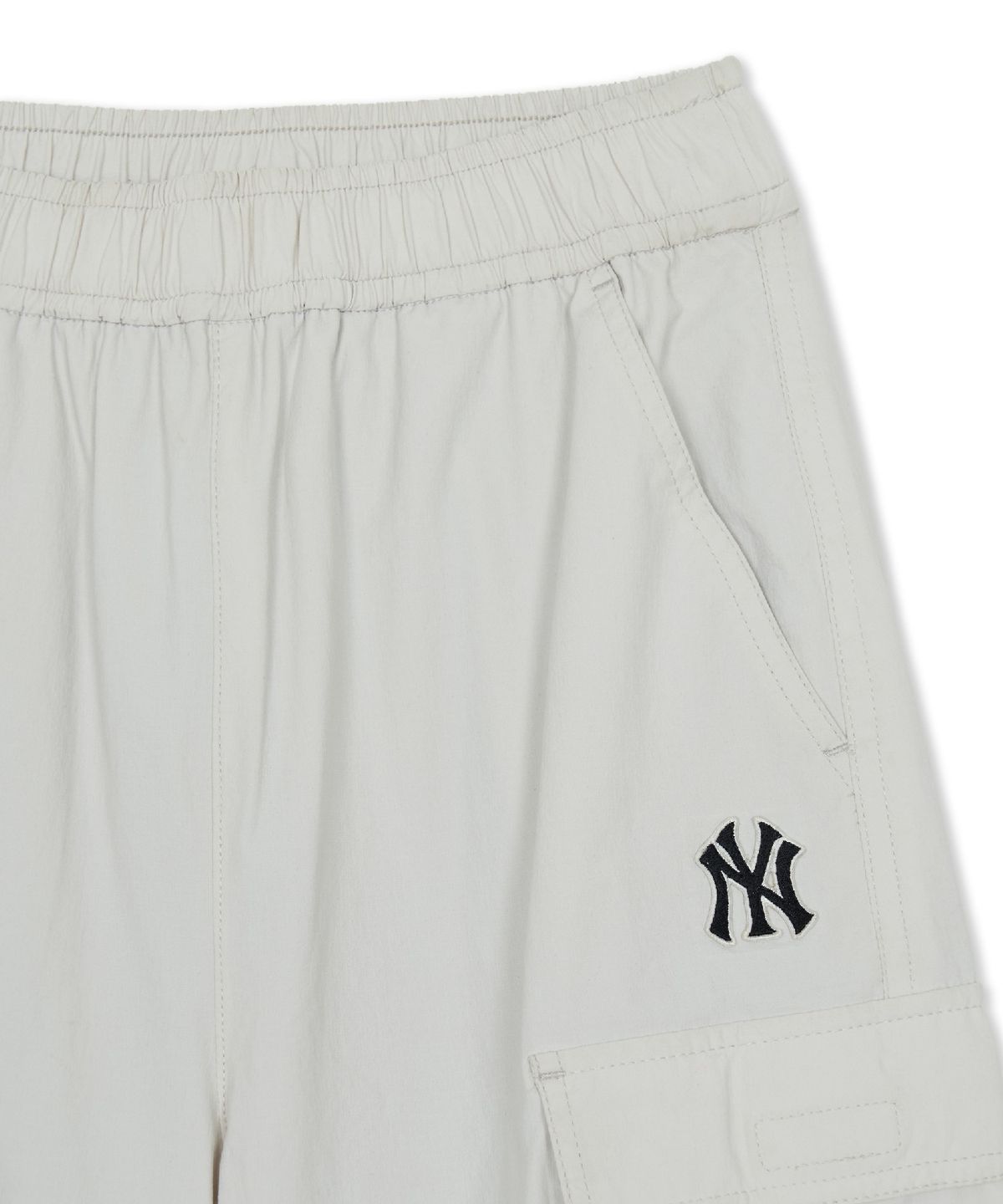 엠엘비 키즈(MLB KIDS) 스트릿 커브드 와이드 더블포켓 우븐팬츠 NY (D.Cream)