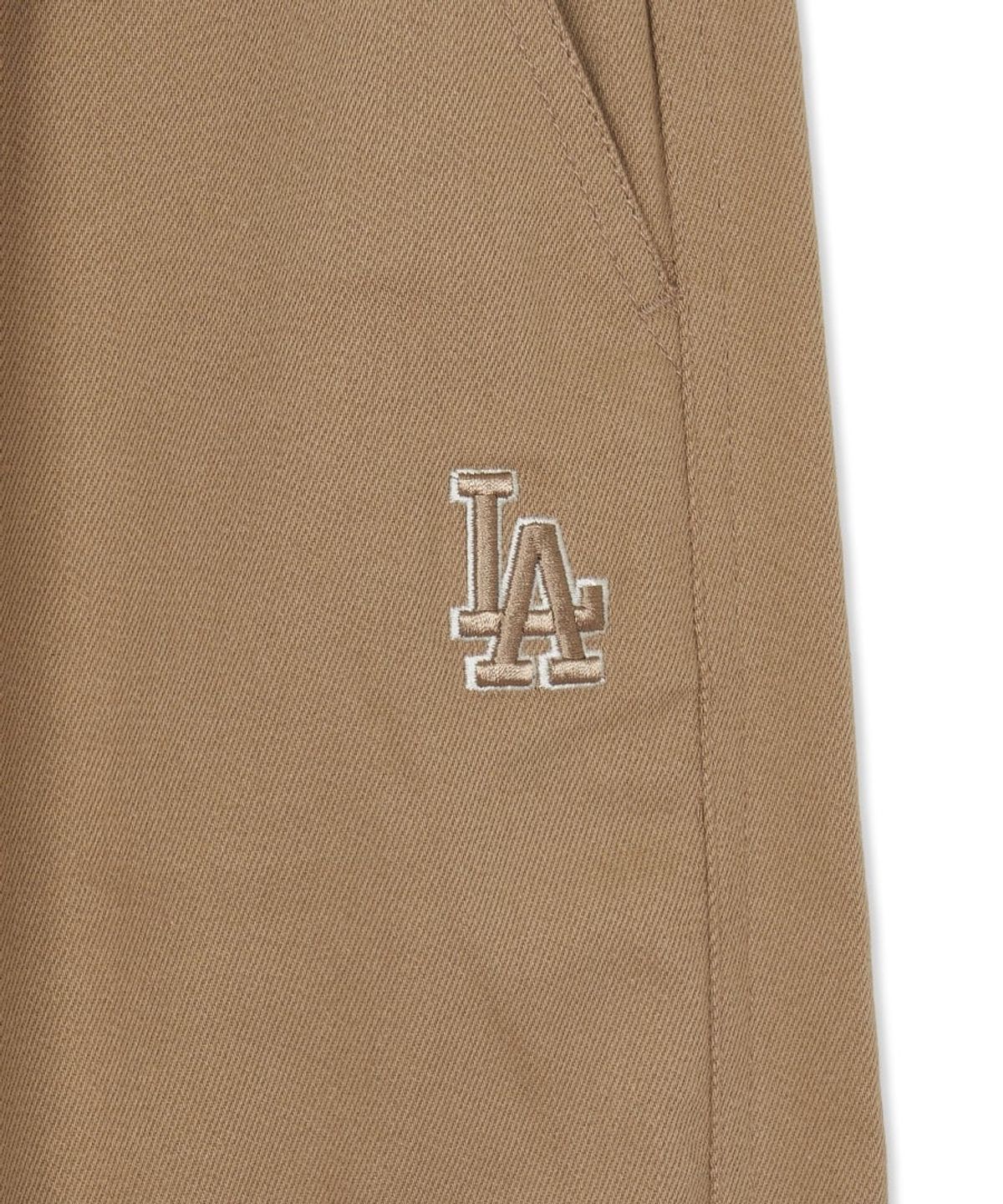 엠엘비 키즈(MLB KIDS) 스포티브 커브드 약기모 면트윌 우븐팬츠 LA (Sand)