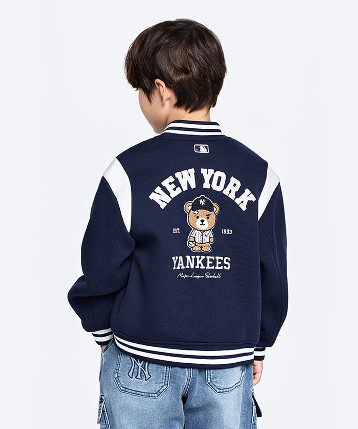 엠엘비 키즈(MLB KIDS) 스포티브 프렌즈 캐릭터 점퍼 NY (Navy)