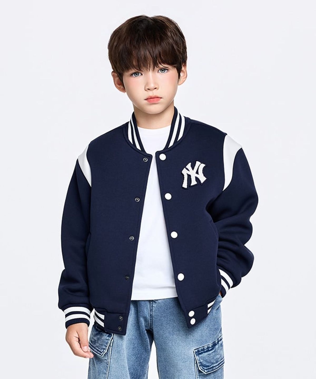 엠엘비 키즈(MLB KIDS) 스포티브 프렌즈 캐릭터 점퍼 NY (Navy)