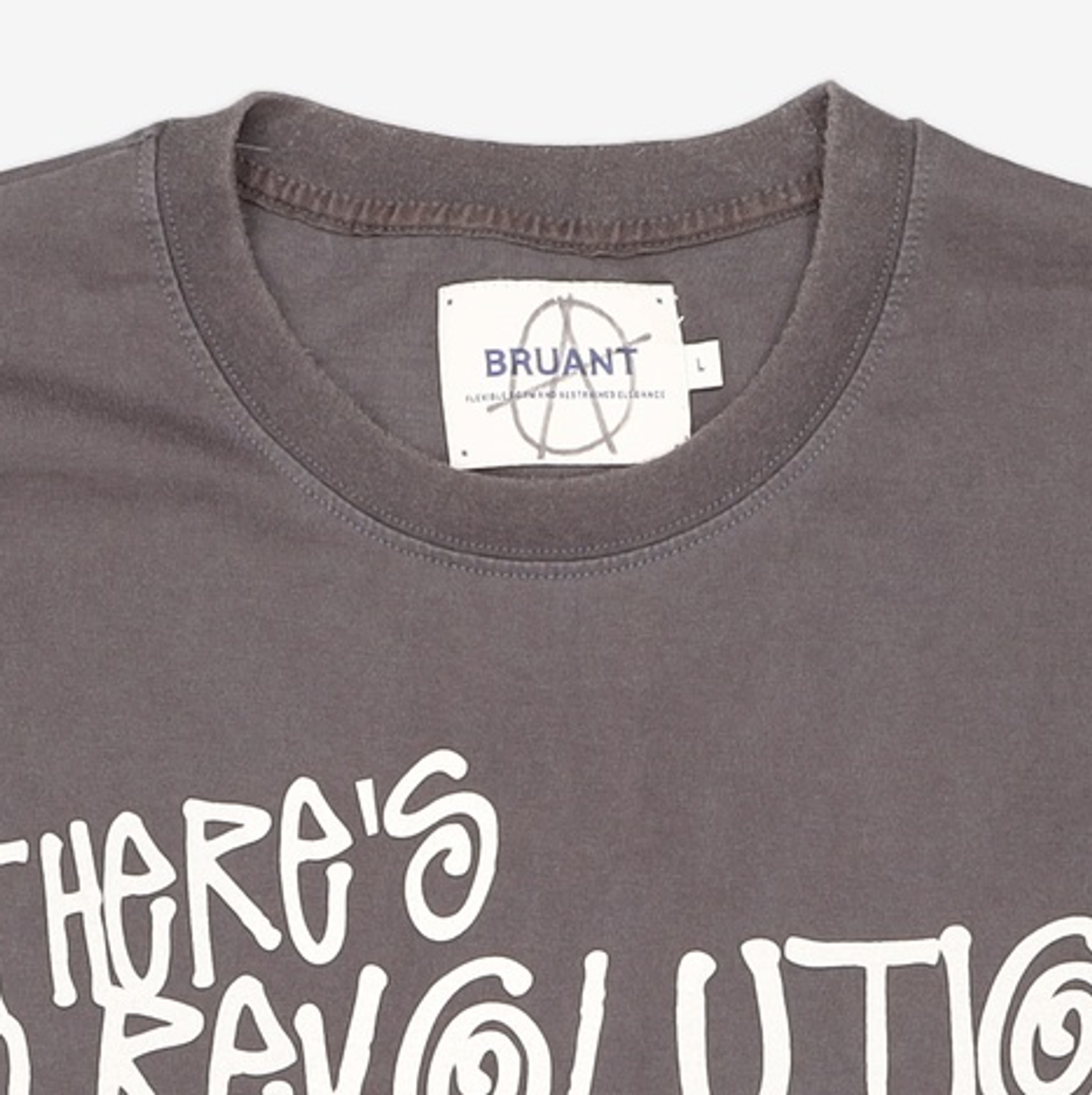 브루앙(BRUANT) PRINT T-SHIRT LIVE YOUR LIFE / WHITE L