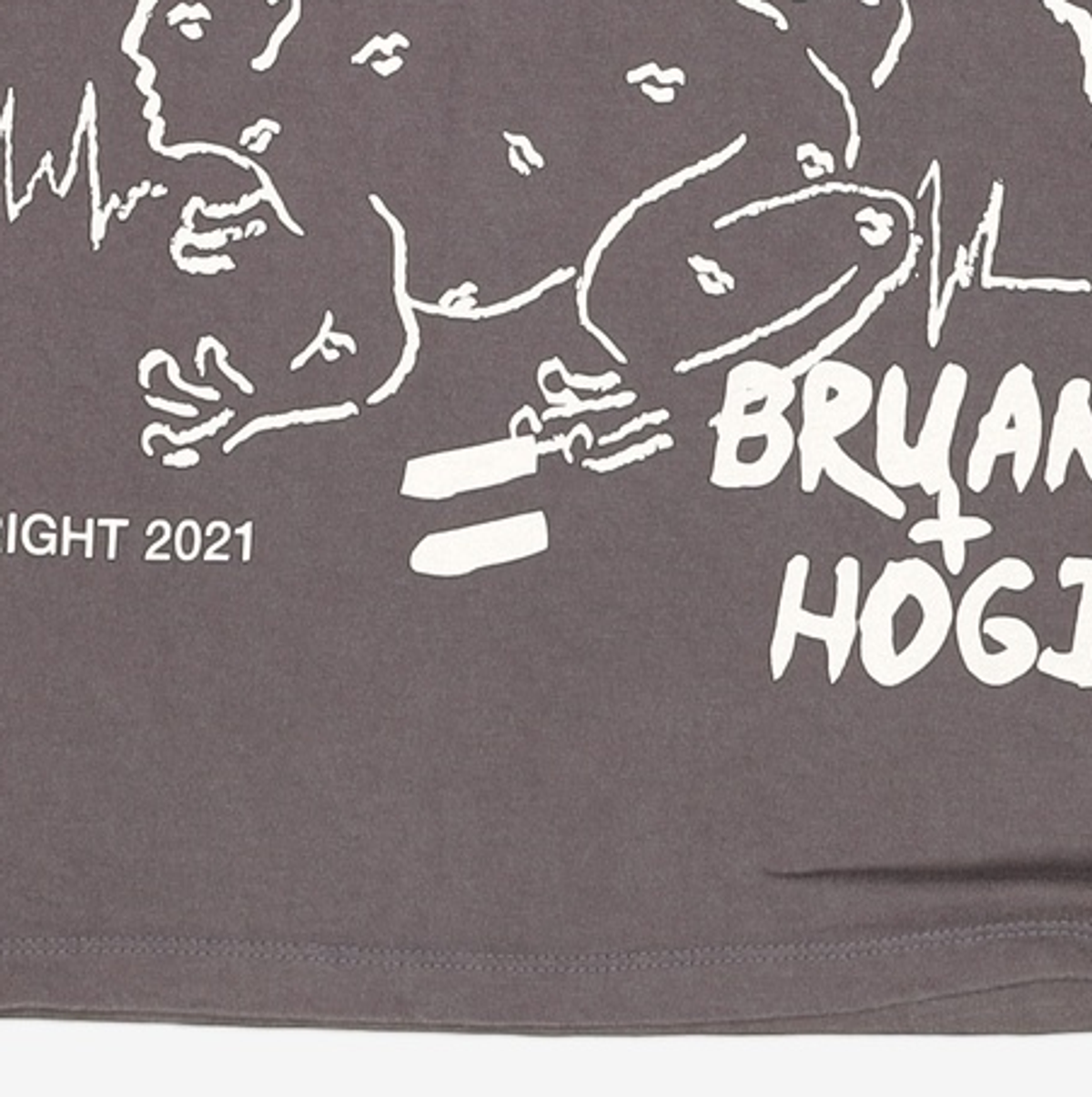 브루앙(BRUANT) PRINT T-SHIRT LIVE YOUR LIFE / WHITE L