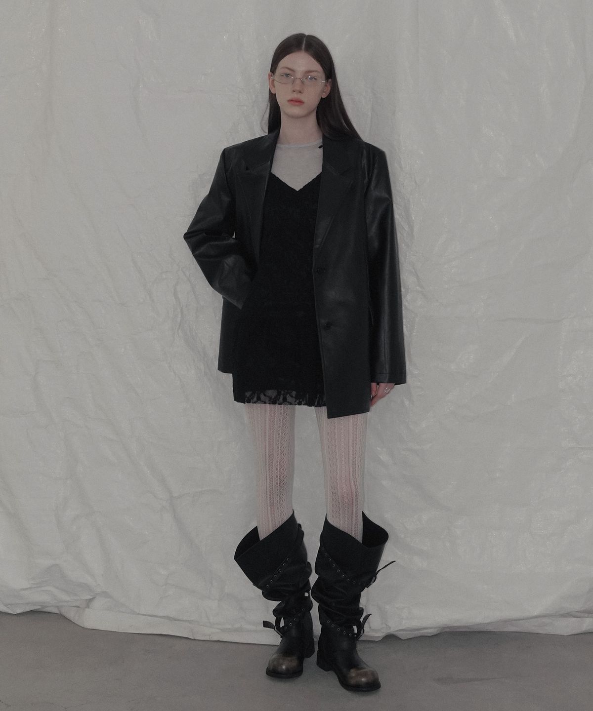 그로우하이드(GROWHIDE) 키오 라운드 텐셀 긴팔 티셔츠_라이트그레이