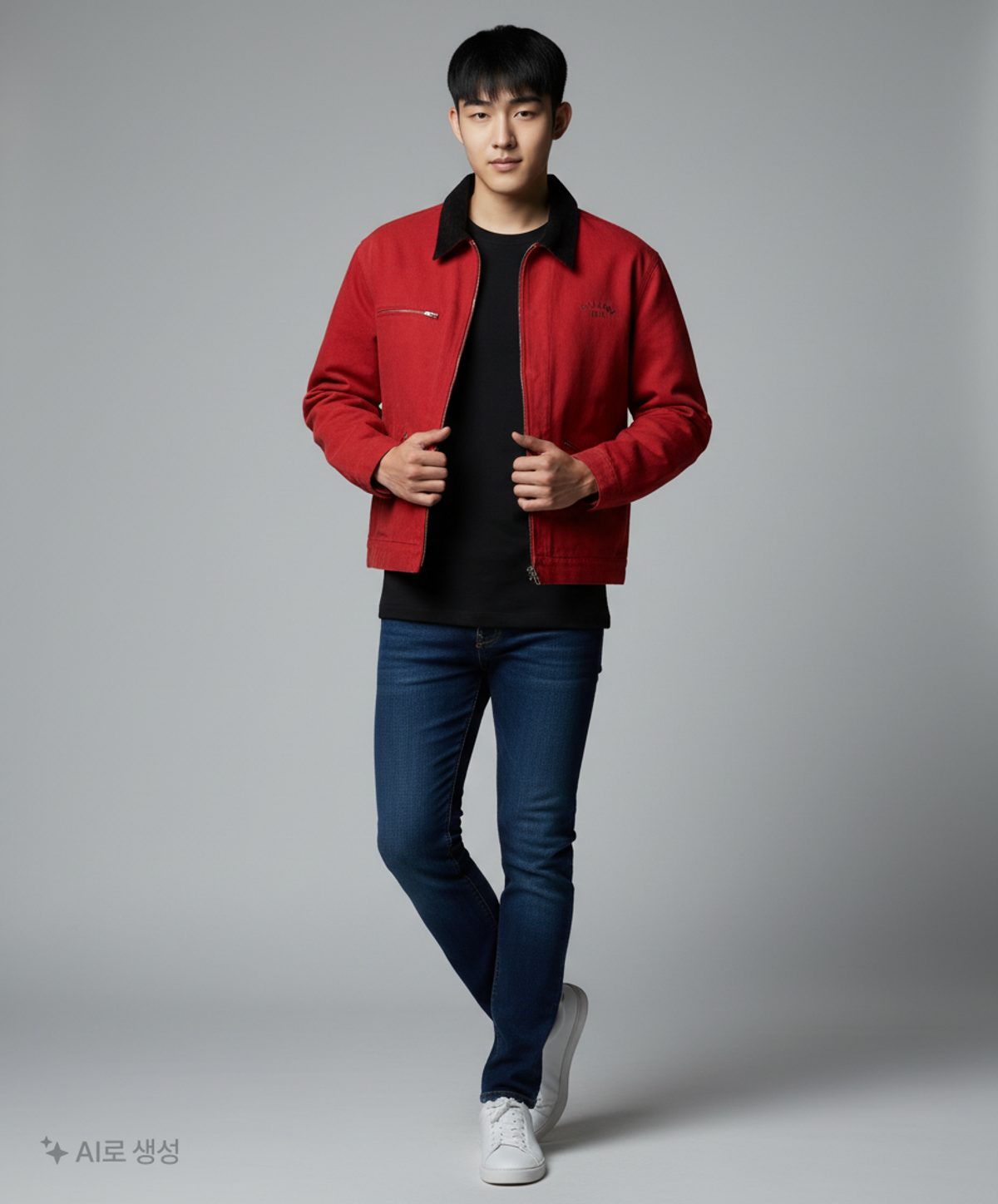 1011갤러리(1011 GALLERY) Gallery Work Jacket - Washed Red 2