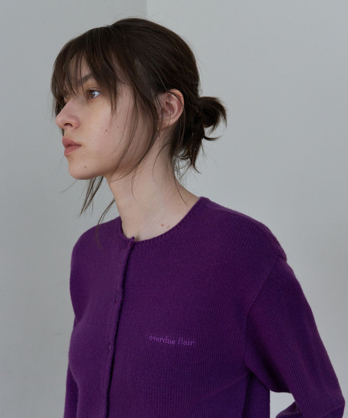 오버듀플레어(OVERDUEFLAIR) OVERDUE WOOL CARDIGAN_VIOLET