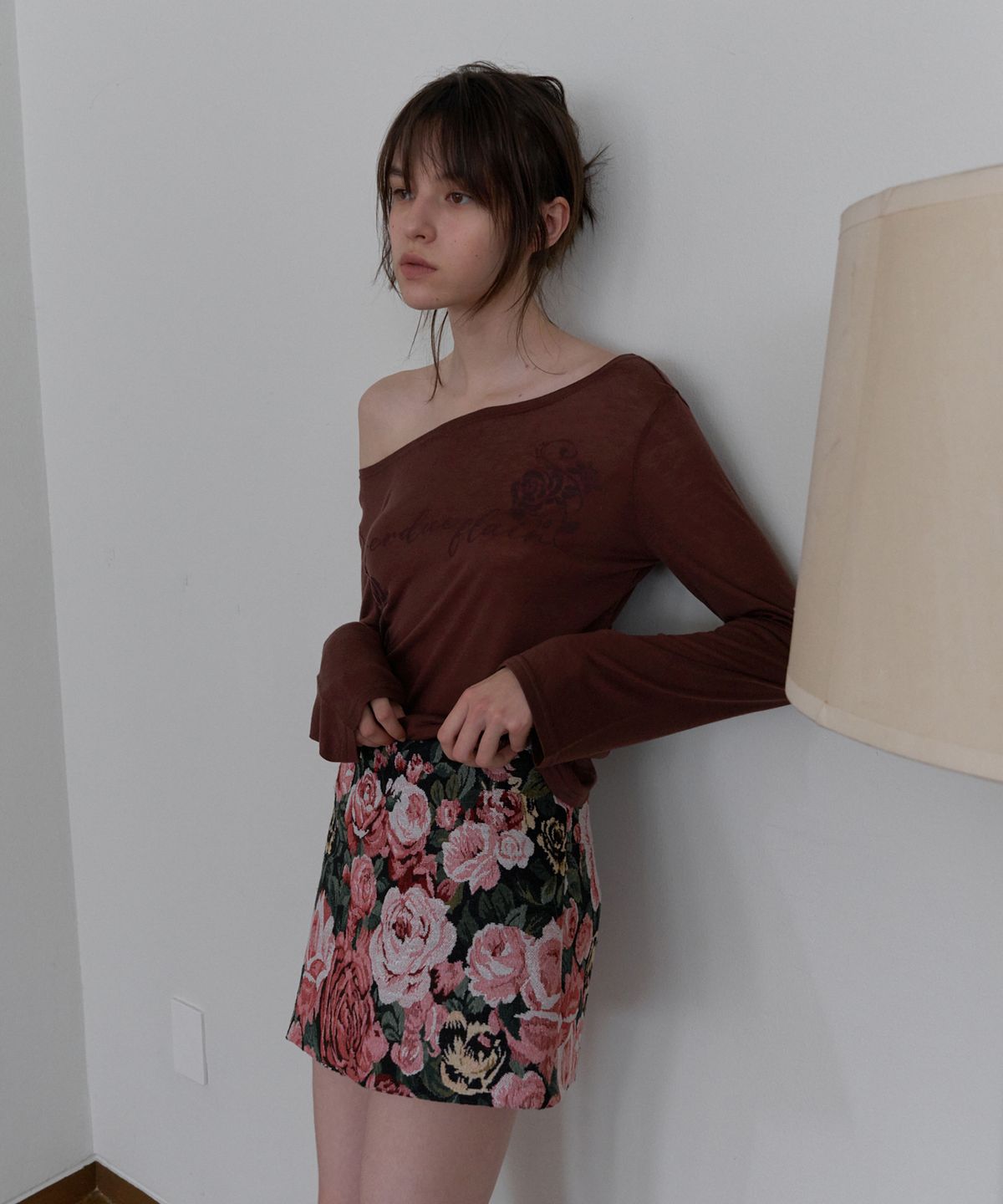 오버듀플레어(OVERDUEFLAIR) TEXTURED MICRO MINI SKIRT_ROSE
