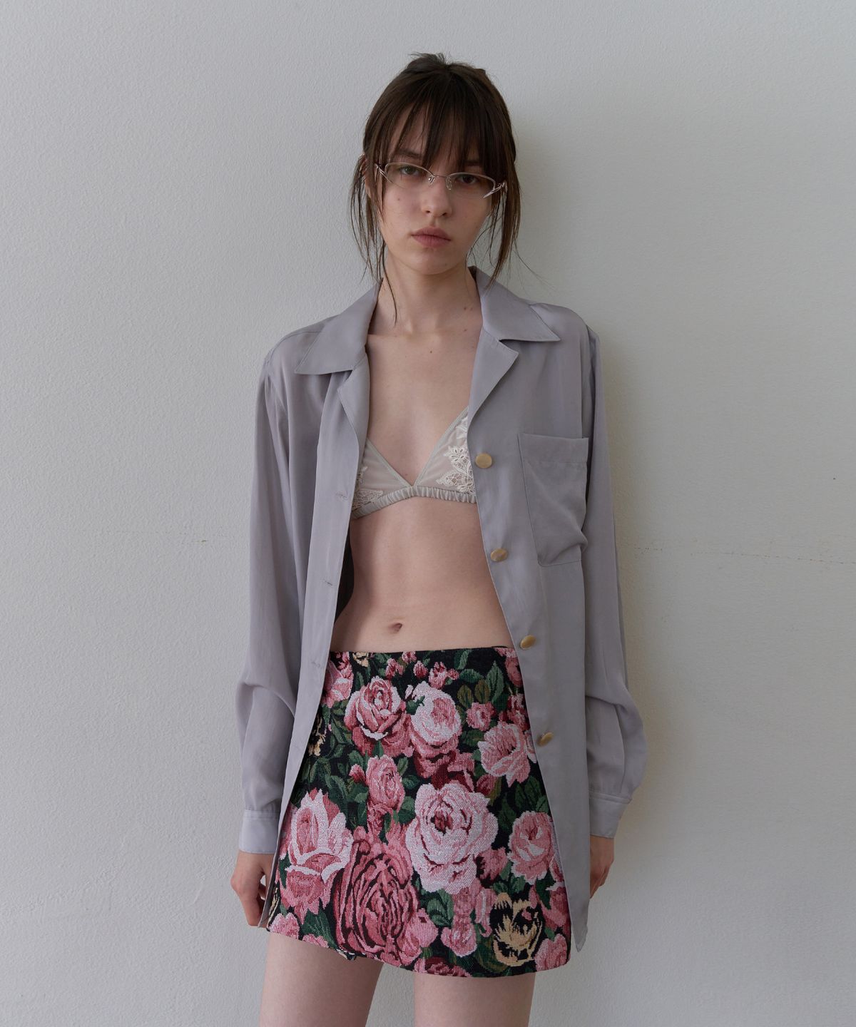 오버듀플레어(OVERDUEFLAIR) TEXTURED MICRO MINI SKIRT_ROSE