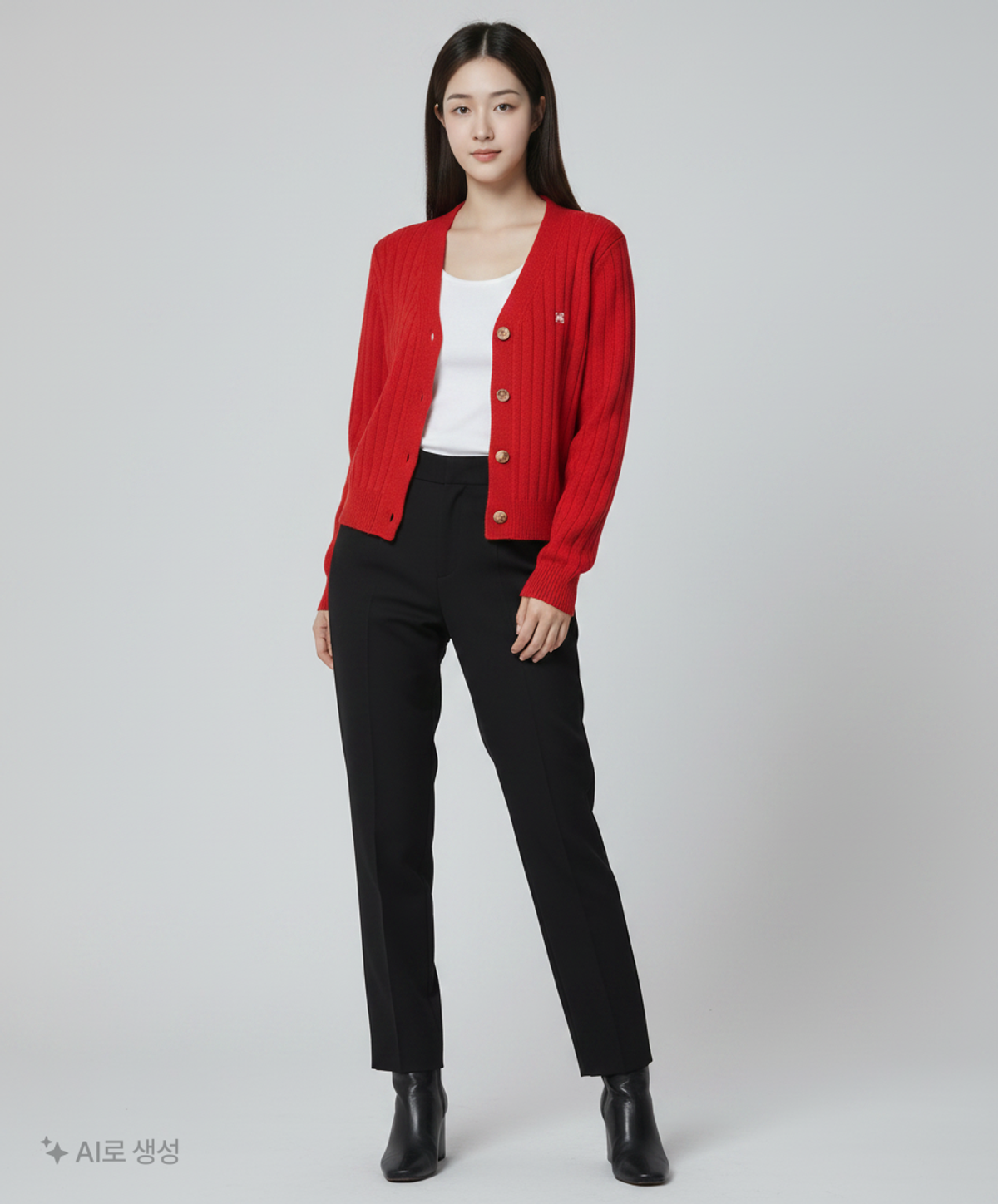 세터(SATUR) (W) 파로 오버 사이즈 부클 가디건 버건디 레드 S