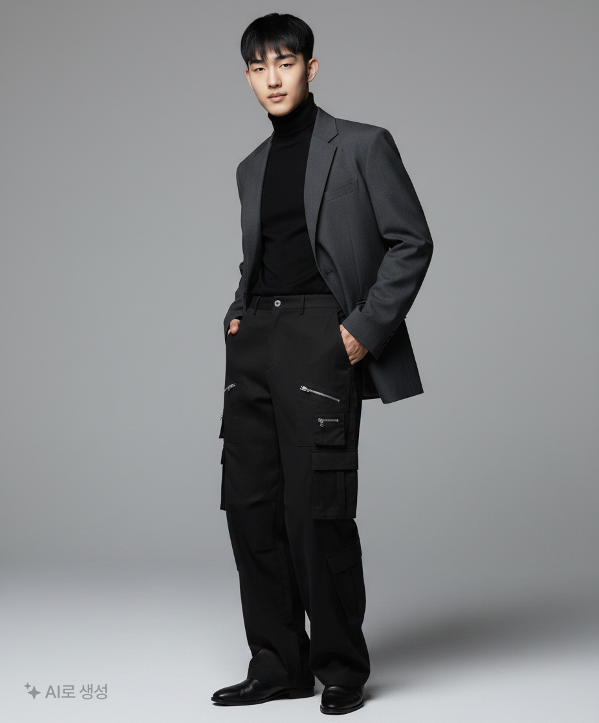 노매뉴얼(NOMANUAL) SYMBOL MULTI CARGO PANTS - BLACK 86