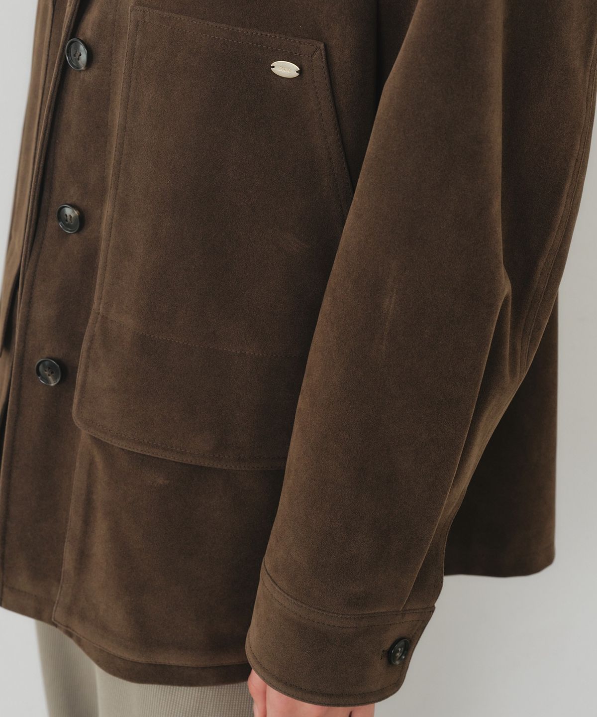 올리브 데 올리브(OLIVE DES OLIVE) 코듀로이 카라 배색 스웨이드 자켓 OE6XJ8770
