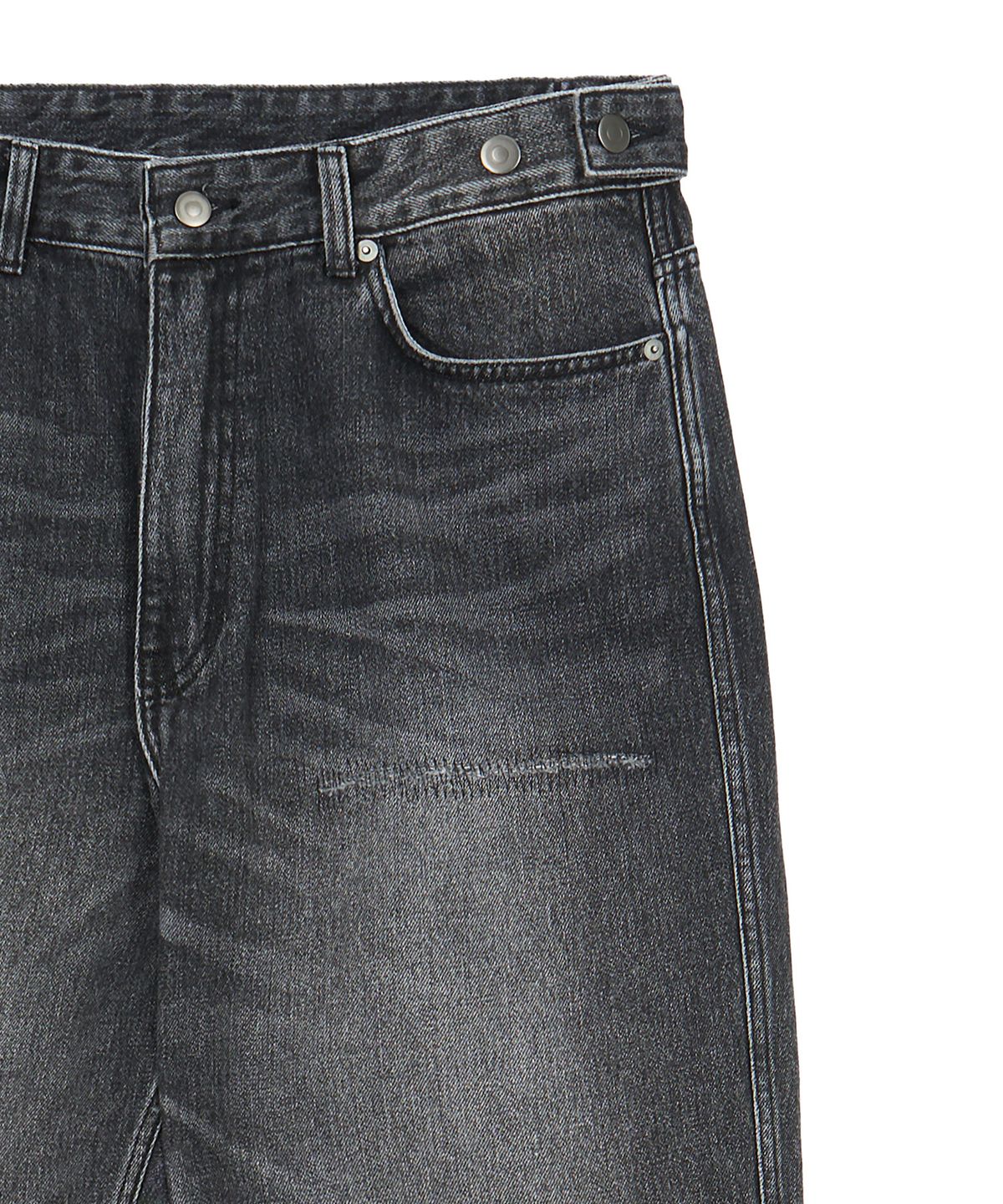 엔도어(ENDOOR) Distressed Repair Denim Pants (Black)