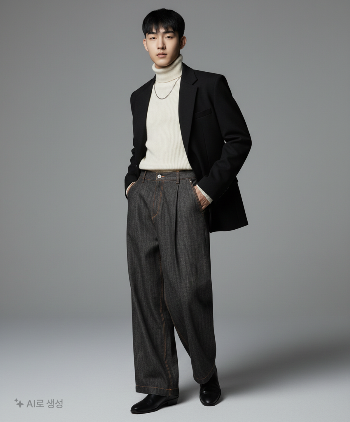 메종미네드(MAISON MINED) SWELL WIDE DENIM PANTS INDIGO 48