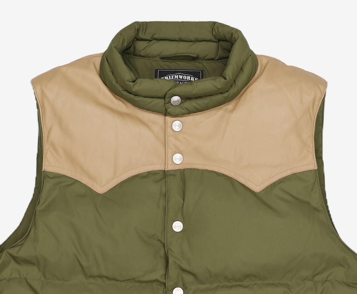 프리즘웍스(FRIZMWORKS) MOUNTAIN DOWN VEST _ OLIVE M