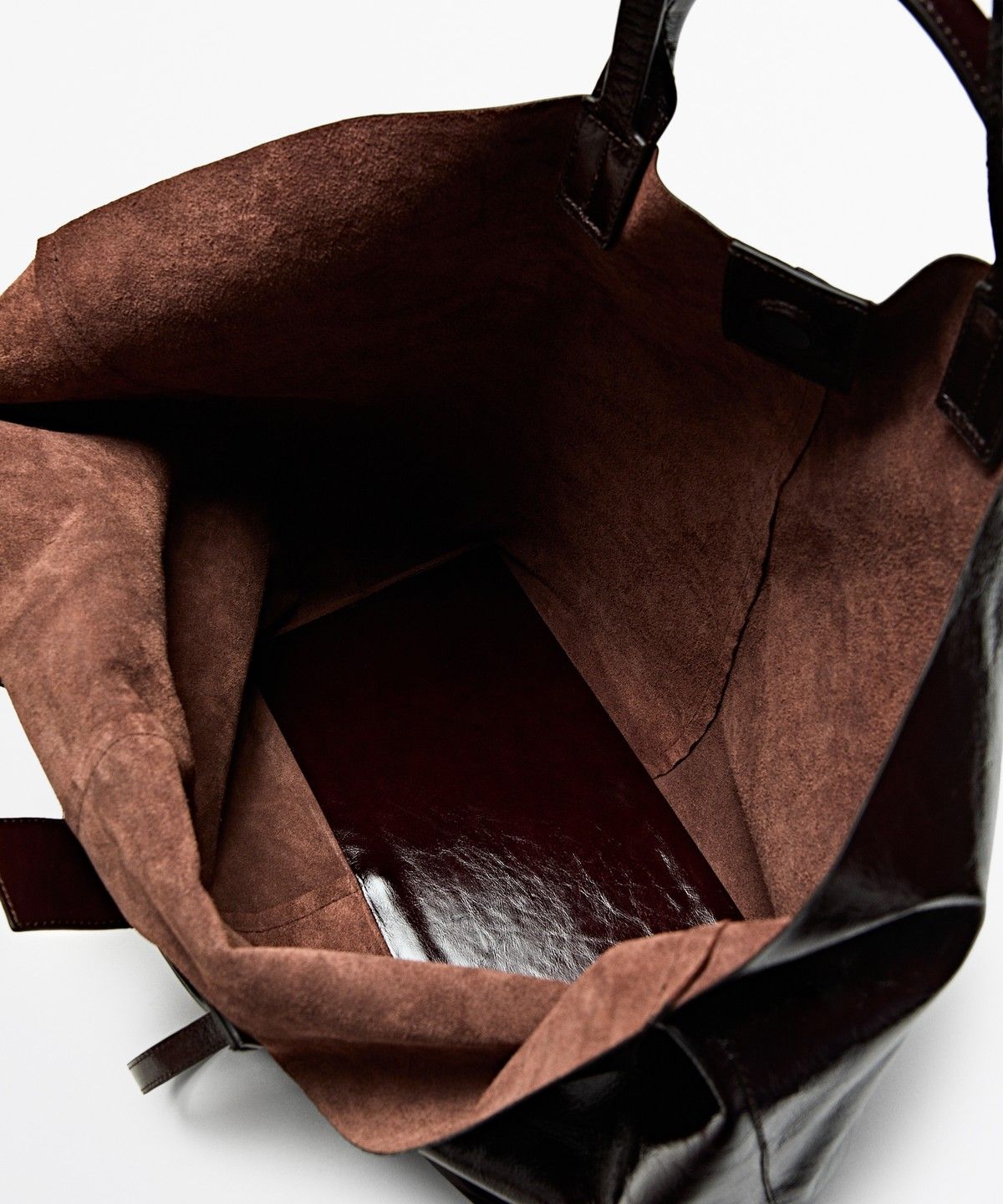 마시모두띠(MASSIMO DUTTI) 크랙 나파 레더 맥시 토트백
