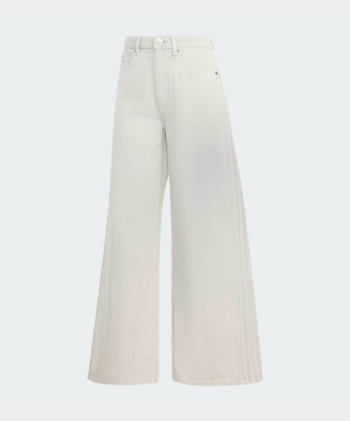 아디다스(ADIDAS) 하이 라이즈 와이드 레그 데님 팬츠 - 그레이데님 / KQ6470