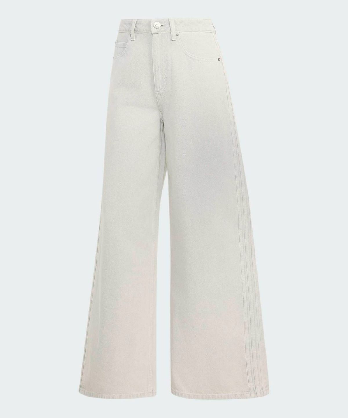 아디다스(ADIDAS) 하이 라이즈 와이드 레그 데님 팬츠 - 그레이데님 / KQ6470