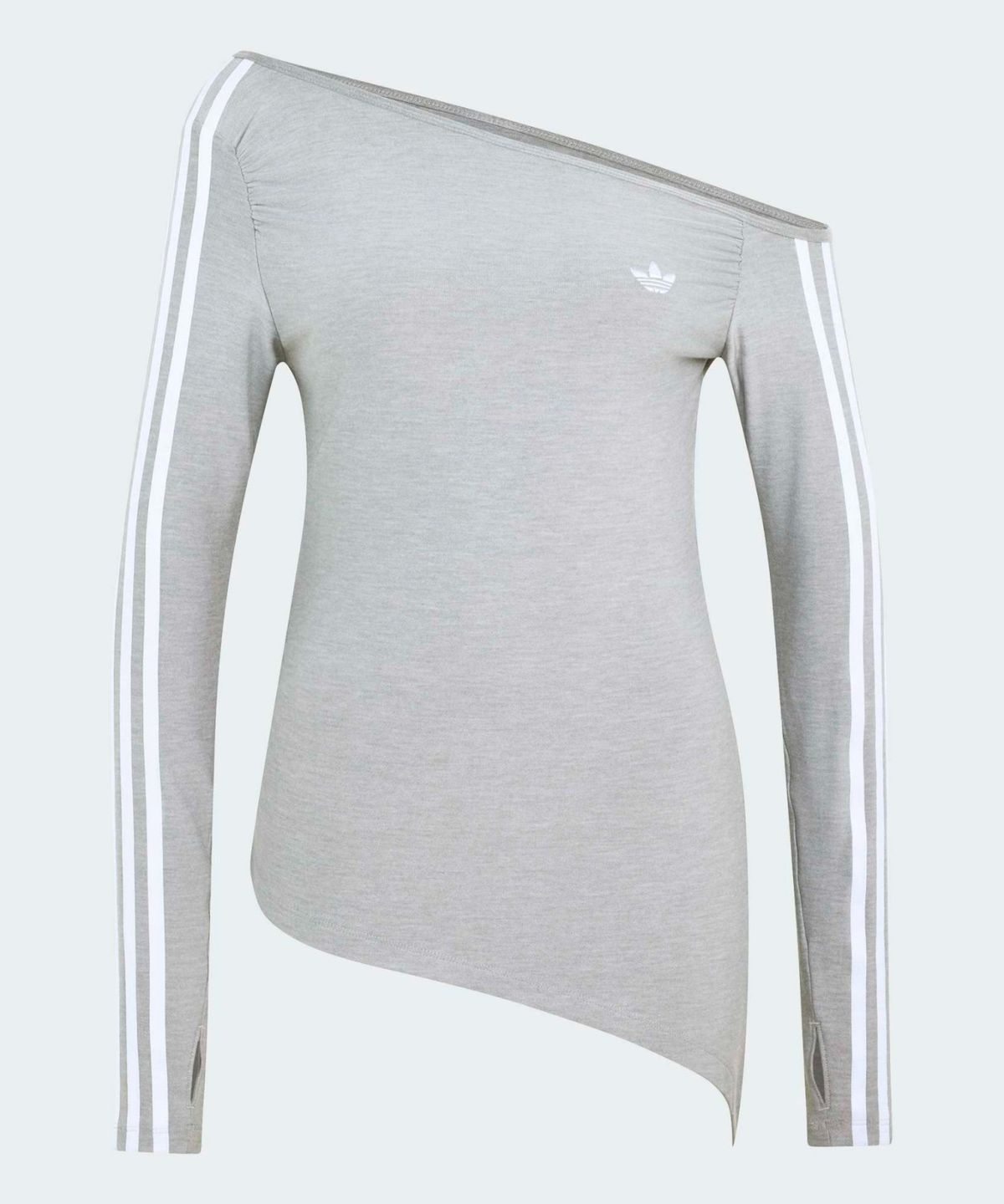 아디다스(ADIDAS) 원 숄더 애시메트릭 탑 - 미디엄그레이헤더 / LE8311