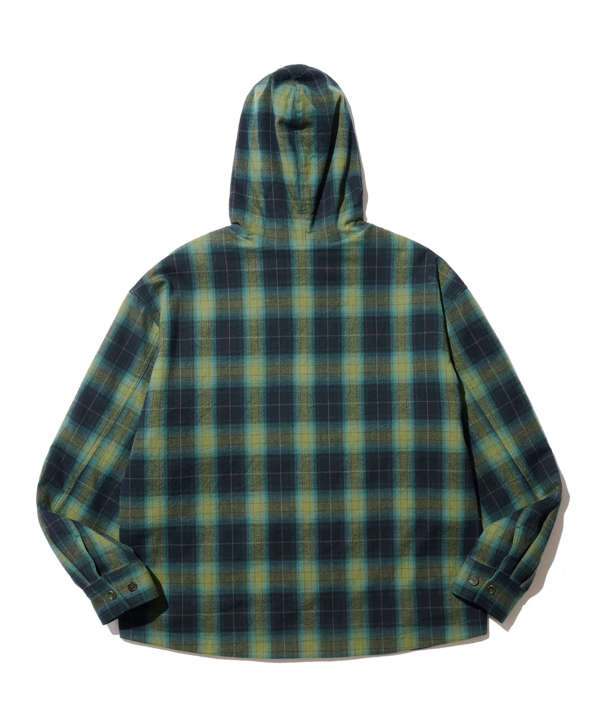 논타입(NONTYPE) 2PK CHECK HOODED JACKET (GREEN)