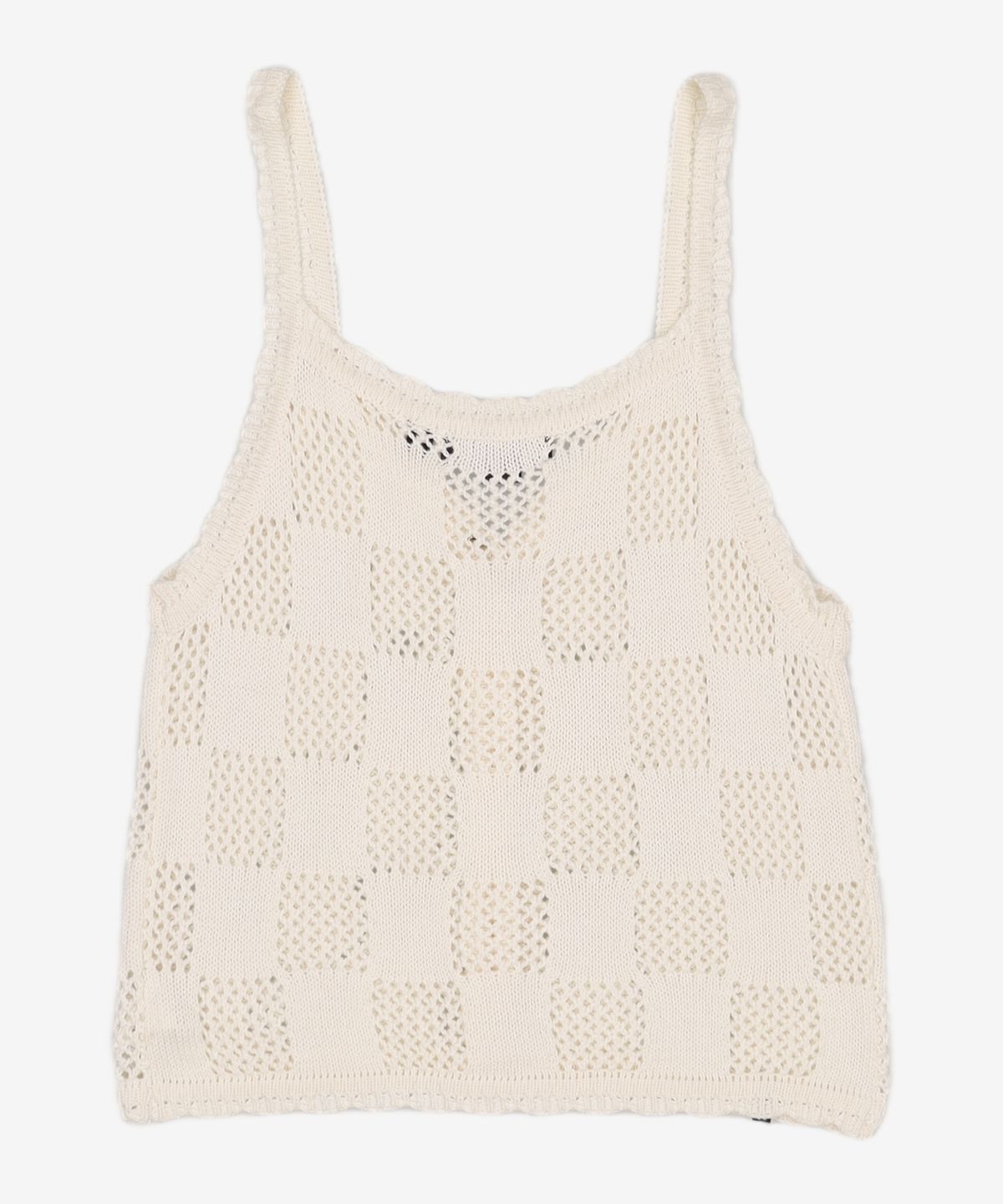 골라(GOLA) W 체커보드 네트 슬리브리스 니트 W CHECKERBOARD NET SLEEVELESS KNIT FREE