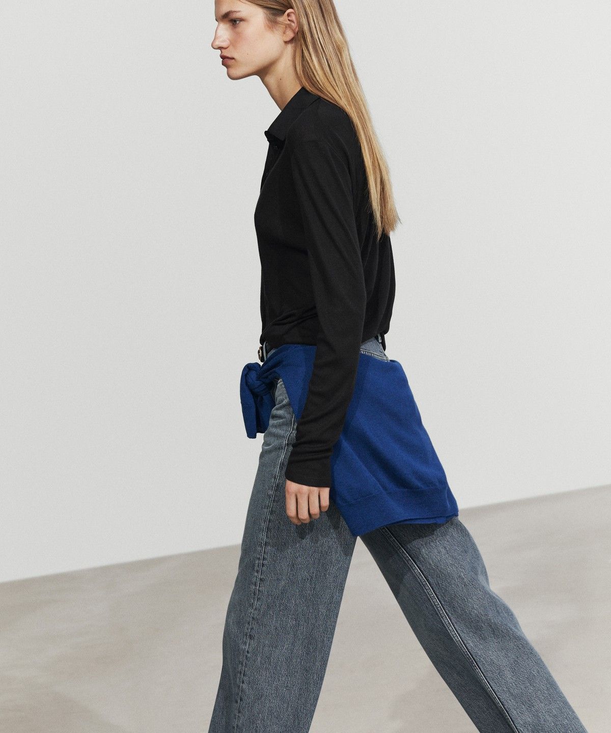 마시모두띠(MASSIMO DUTTI) 울 긴소매 폴로셔츠