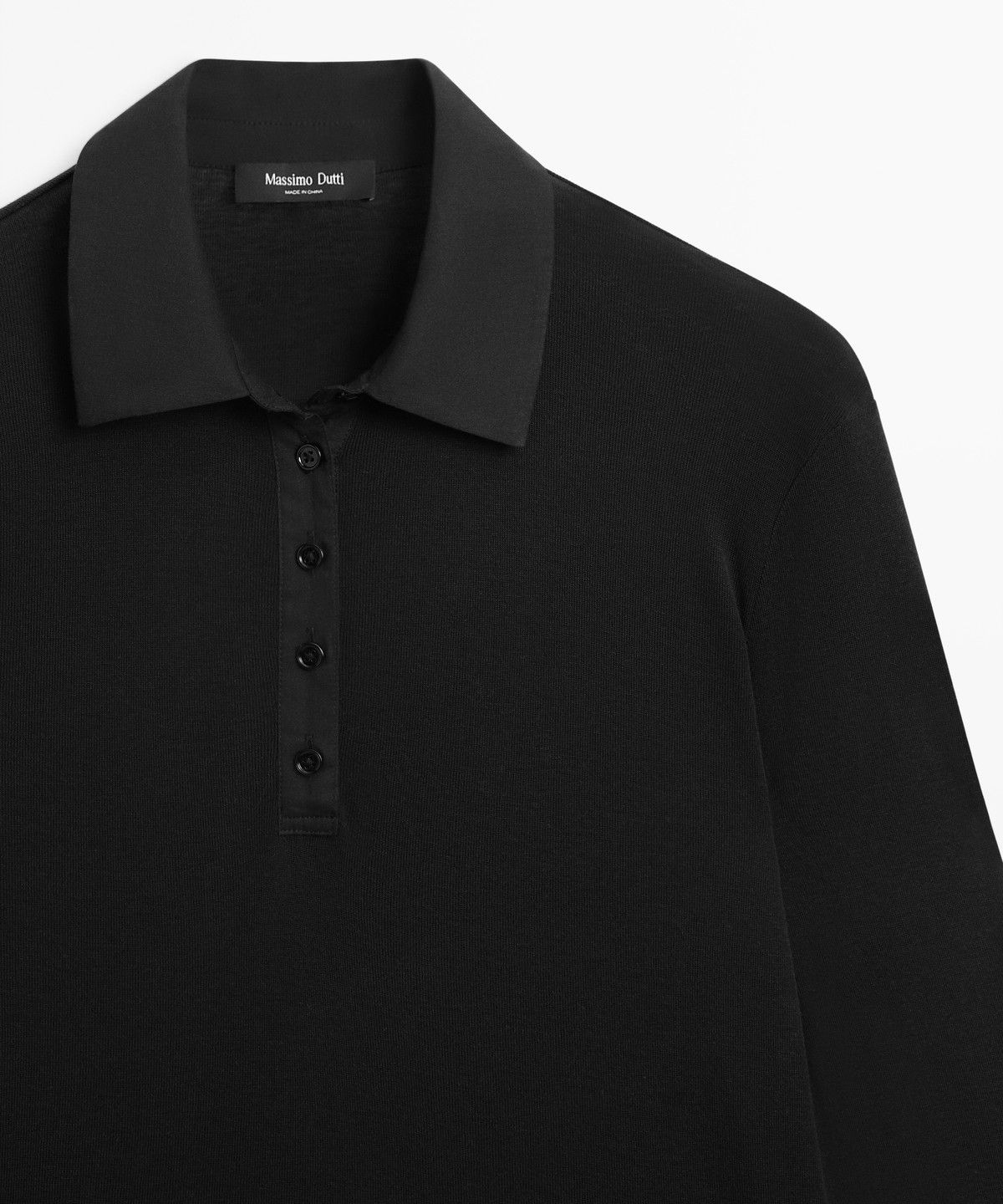 마시모두띠(MASSIMO DUTTI) 울 긴소매 폴로셔츠