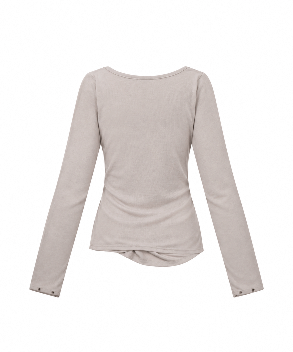 어니브(ANIV) RUCHED BUTTON CARDIGAN BEIGE
