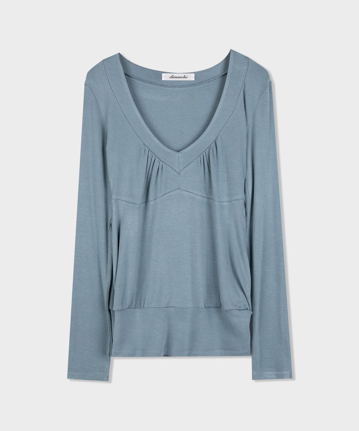 디망쉬(dimanche) Long Sleeve Rosy Top (sky)