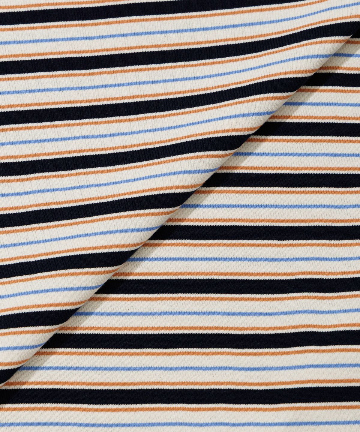 모아(MOAA) Retro Multi Stripe Long Sleeve Tee (NAVY)