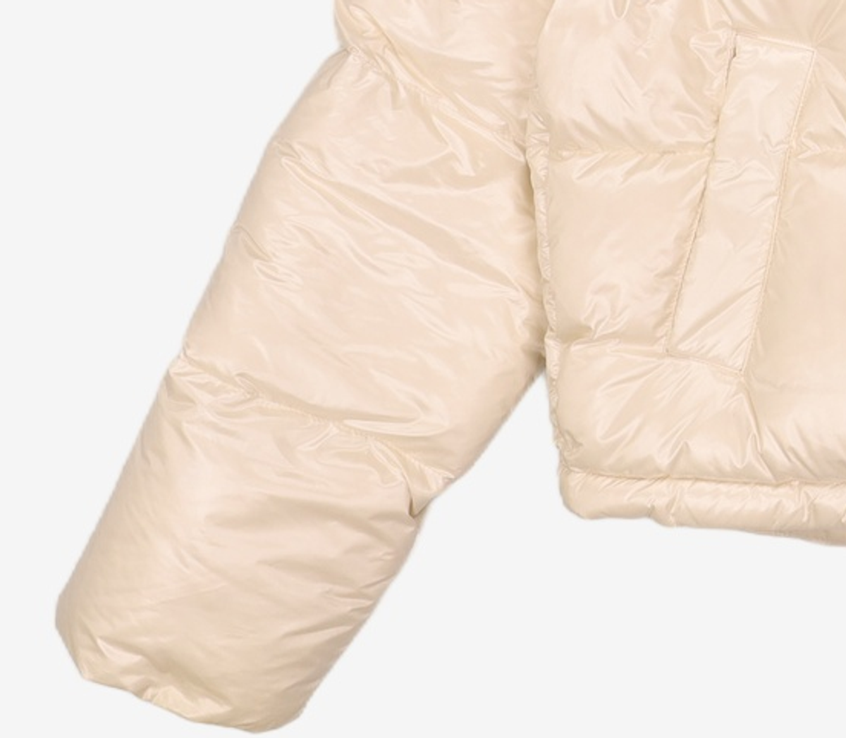 마리떼 프랑소와 저버(MARITHÉ + FRANҪOIS GIRBAUD) W GLOSSY DUCK DOWN CROP PUFFER ivory S