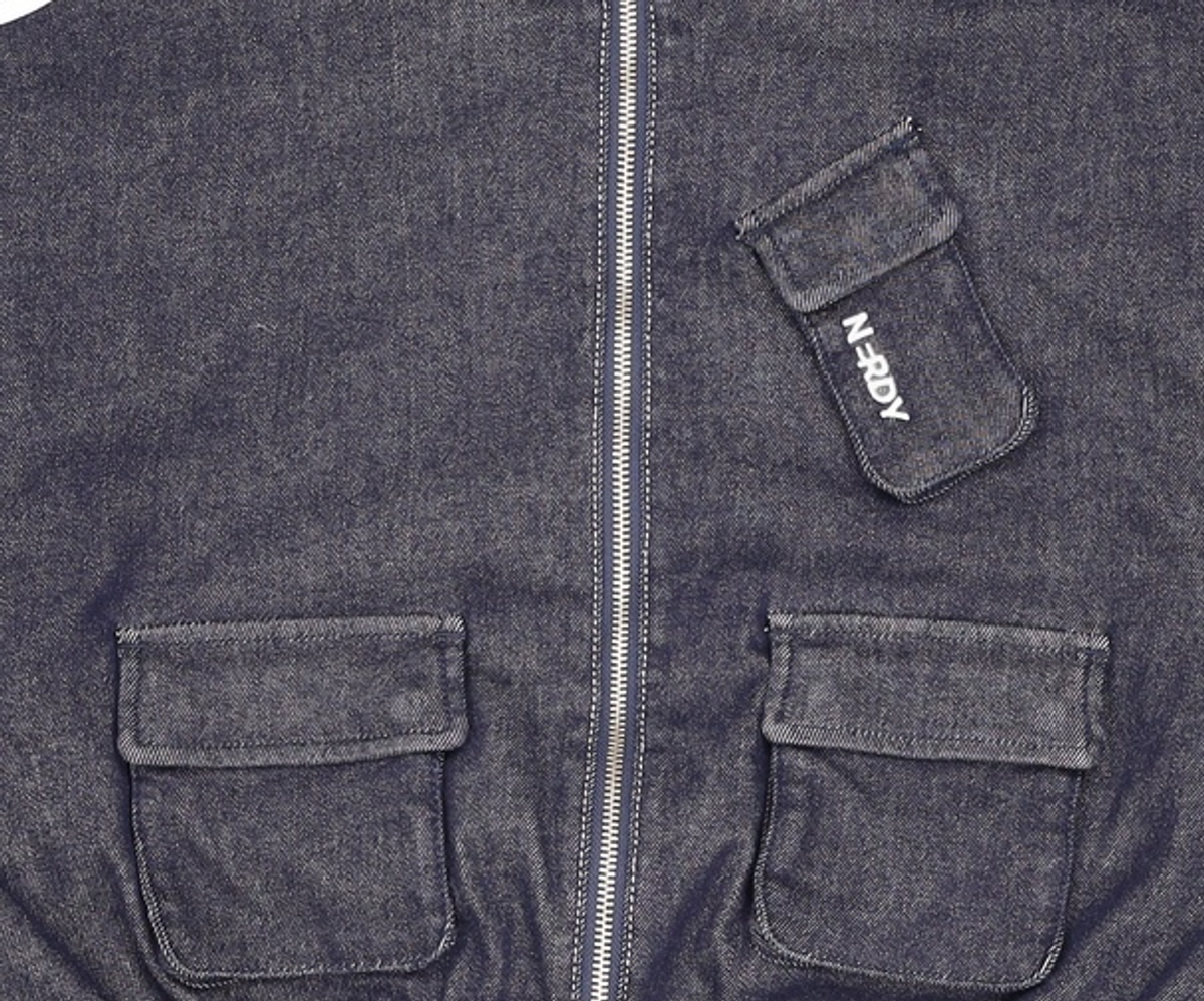엔디와이(NDY) [NERDY X CCWC] WS DENIM TRACK TOP NAVY FREE